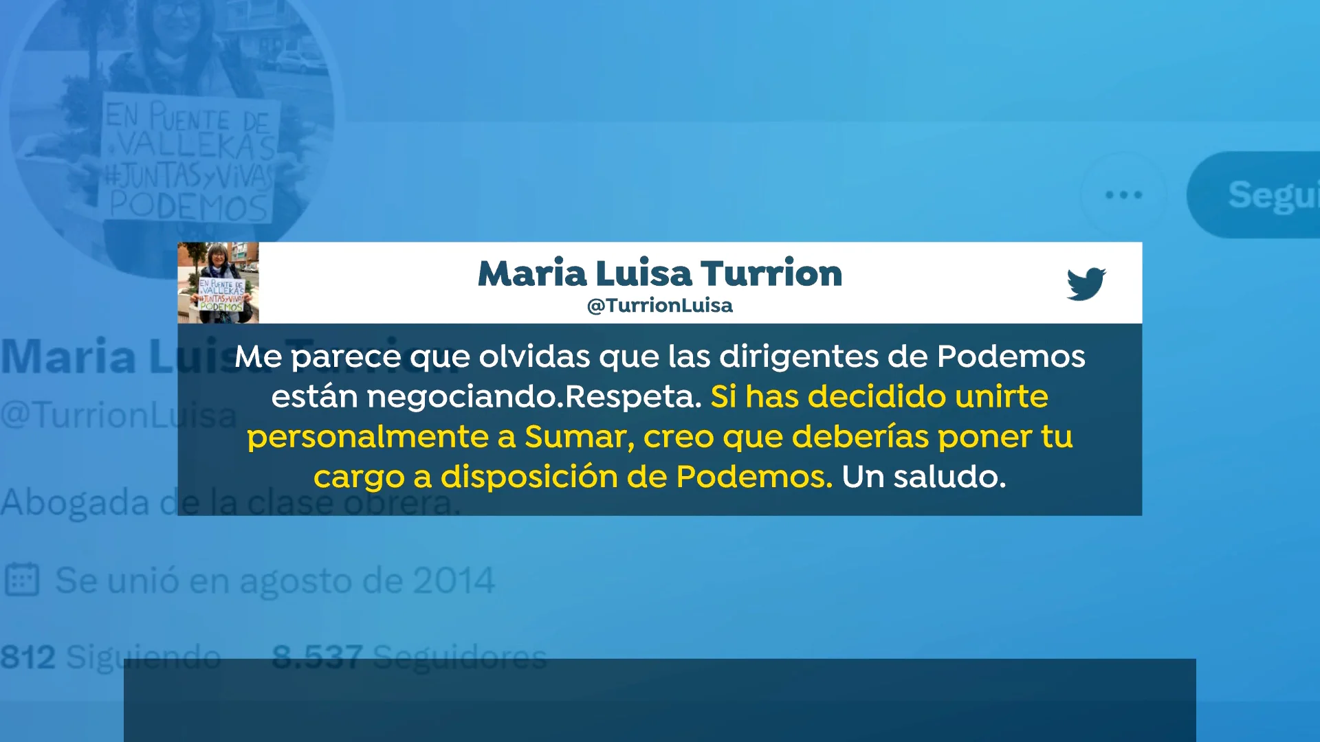 Tweet Maria Luisa Turrion Tweet Maria Luisa Turrion