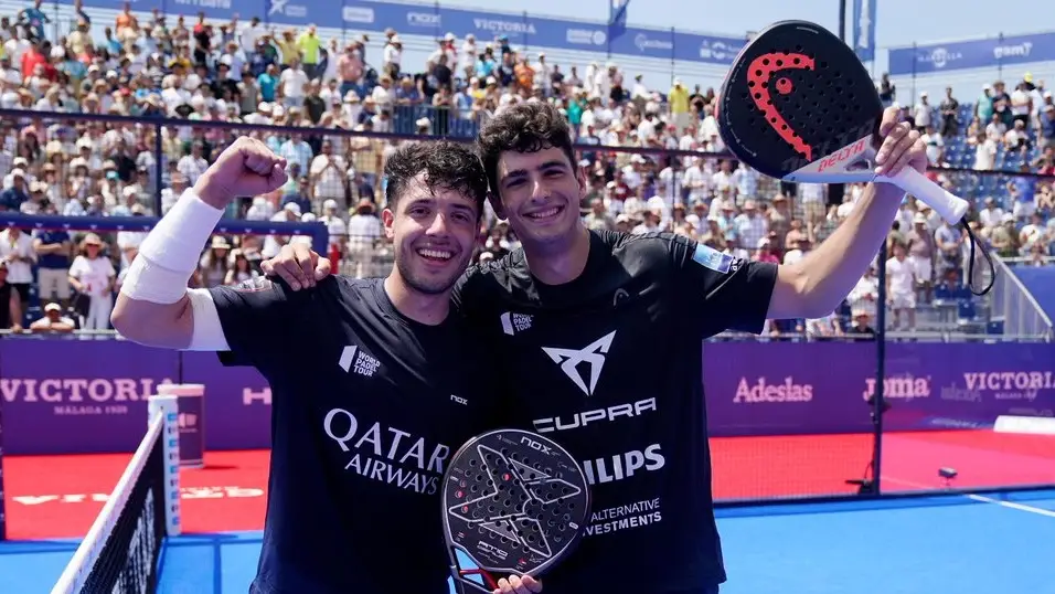 Agustín Tapia y Arturo Coello celebran su victoria en el Marbella Masters Agustín Tapia y Arturo Coello celebran su victoria en el Marbella Masters