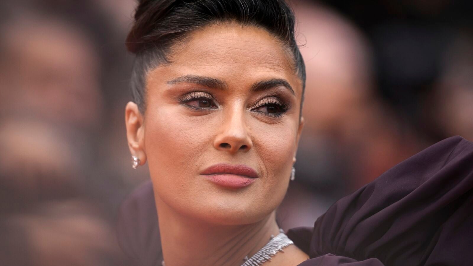 El selfie sin filtros de Salma Hayek a tope de zoom: 