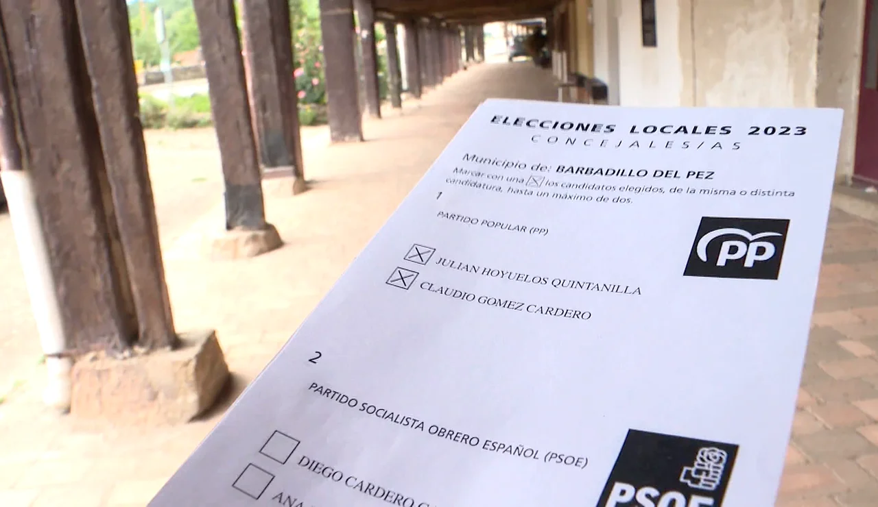 Papeleta electoral de Barbadillo del Pez (Burgos)