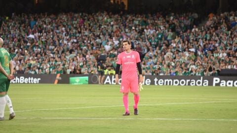 Iker Casillas en el homenaje a Joaquín Sánchez