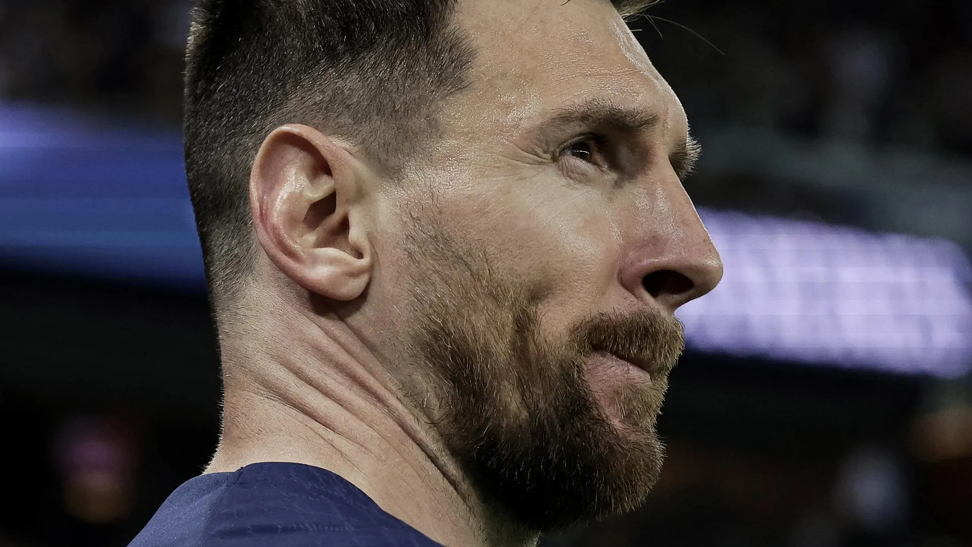 Leo Messi durante un partido 