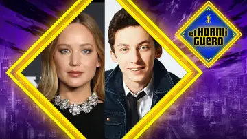 Jennifer Lawrence y Andrew Barth Feldman en 'El Hormiguero'