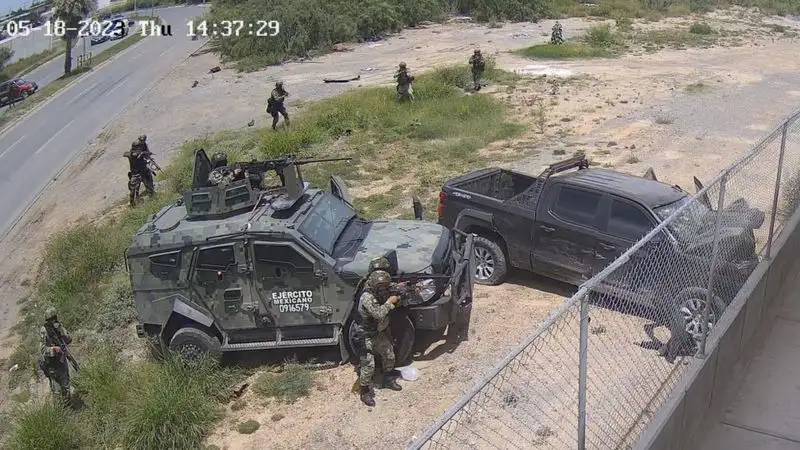 MÉXICO INVESTIGA UNA POSIBLE EJECUCIÓN EXTRAJUDICIAL DE CINCO HOMBRES Un fotograma del vídeo de la presunta ejecución