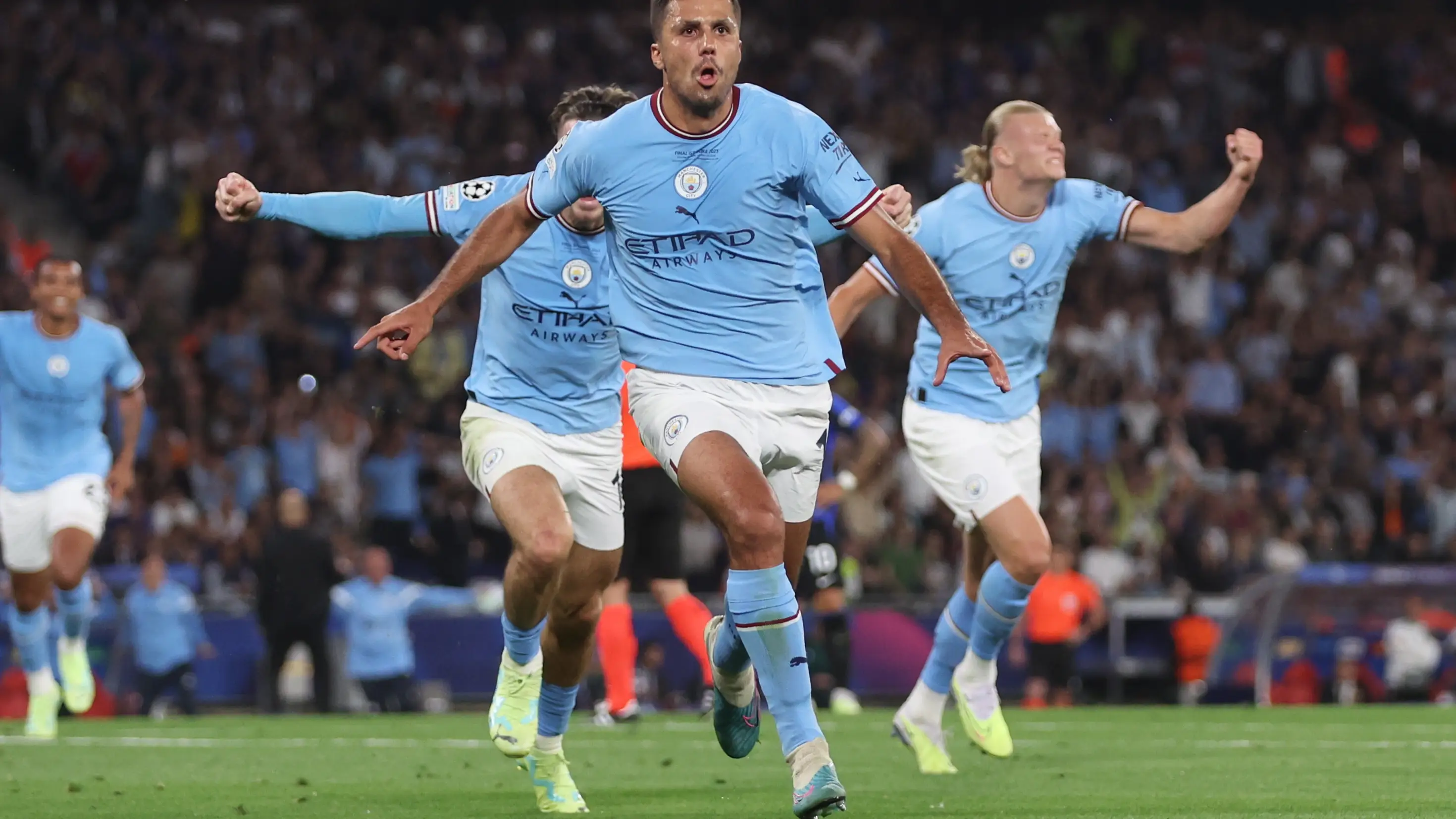 Rodri celebra el gol del triunfo del City en la final de la Champions ante el Inter Rodri celebra el gol del triunfo del City en la final de la Champions ante el Inter