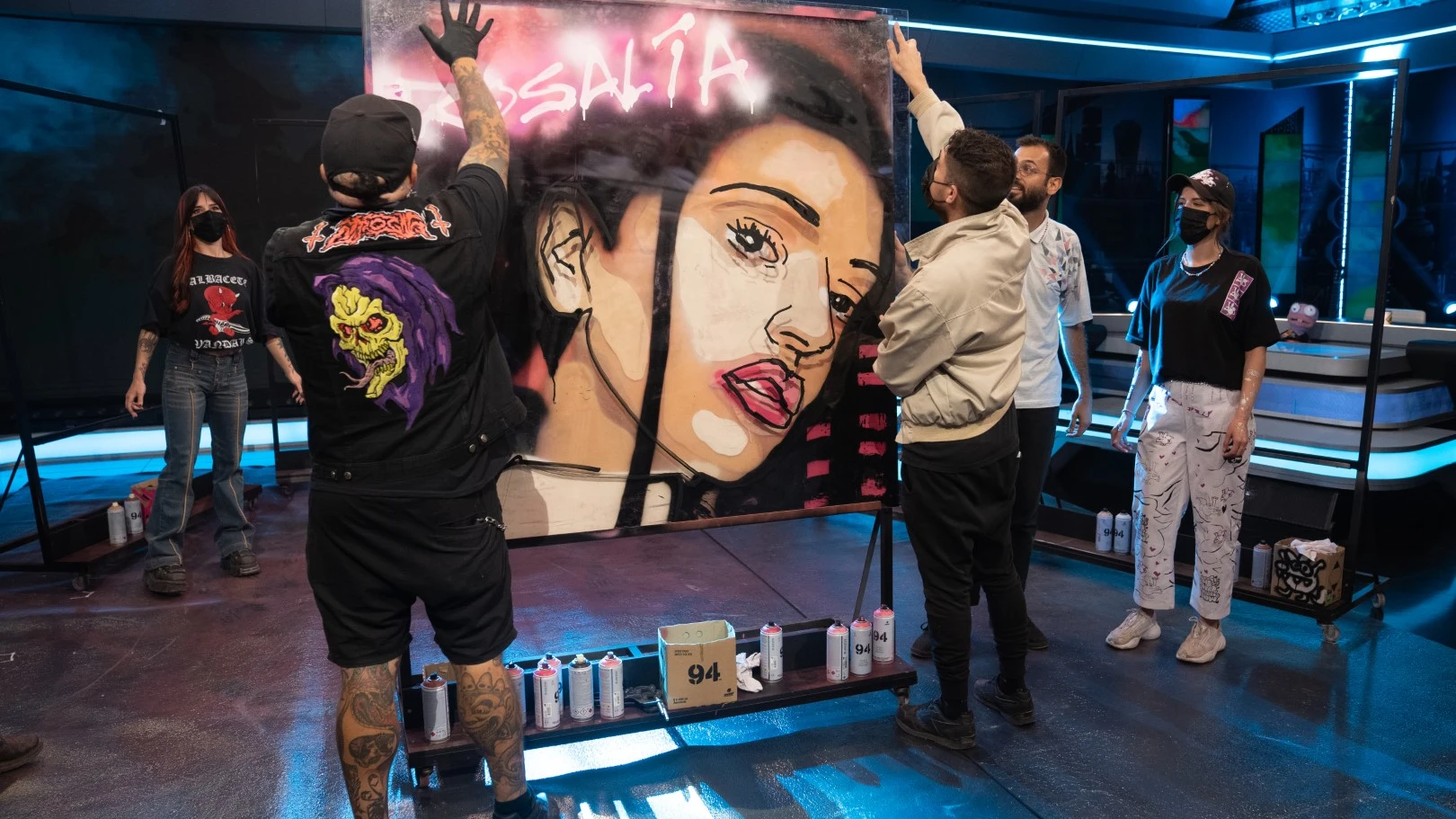 Grafiti de Rosalía en 'El Hormiguero' Grafiti de Rosalía en 'El Hormiguero'