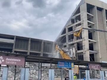 Imagen de la demolición del Camp Nou