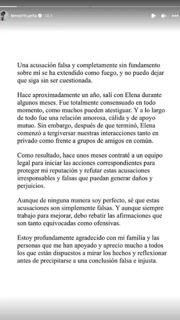 El comunicado de Tenoch Huerta donde niega ser un depredador sexual El comunicado de Tenoch Huerta donde niega ser un depredador sexual