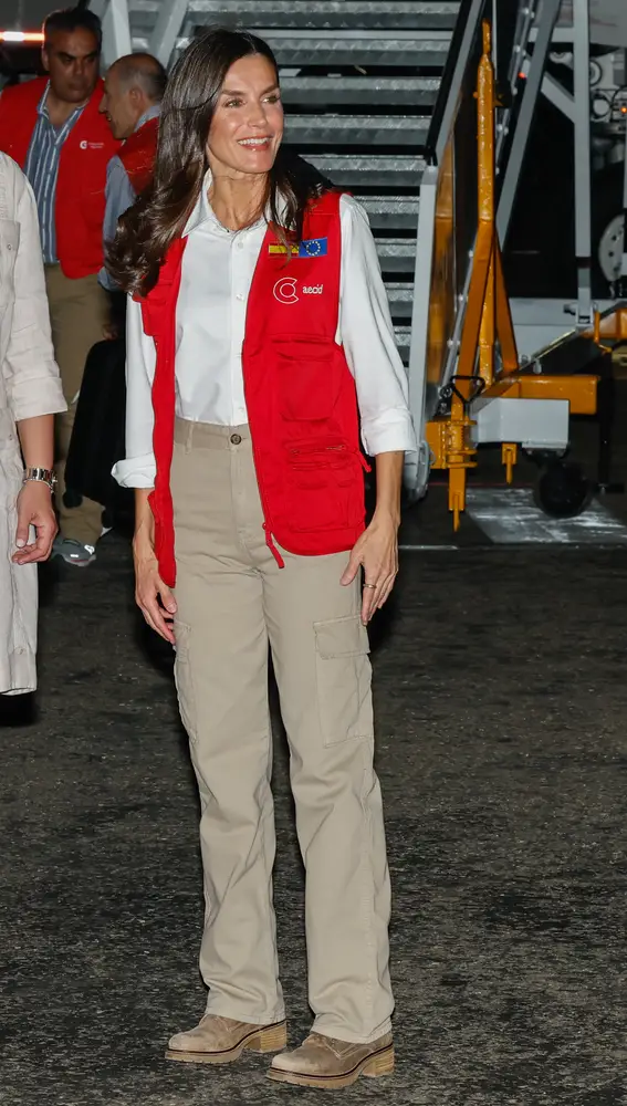 La reina Letizia en su llegada a Cartagena de Indias