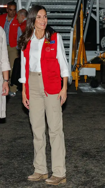 La reina Letizia en su llegada a Cartagena de Indias La reina Letizia en su llegada a Cartagena de Indias