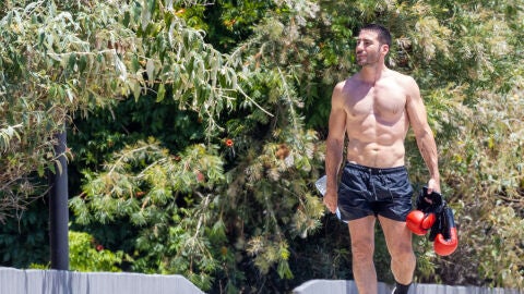 Miguel ángel Silvestre después de entrenar en Ibiza