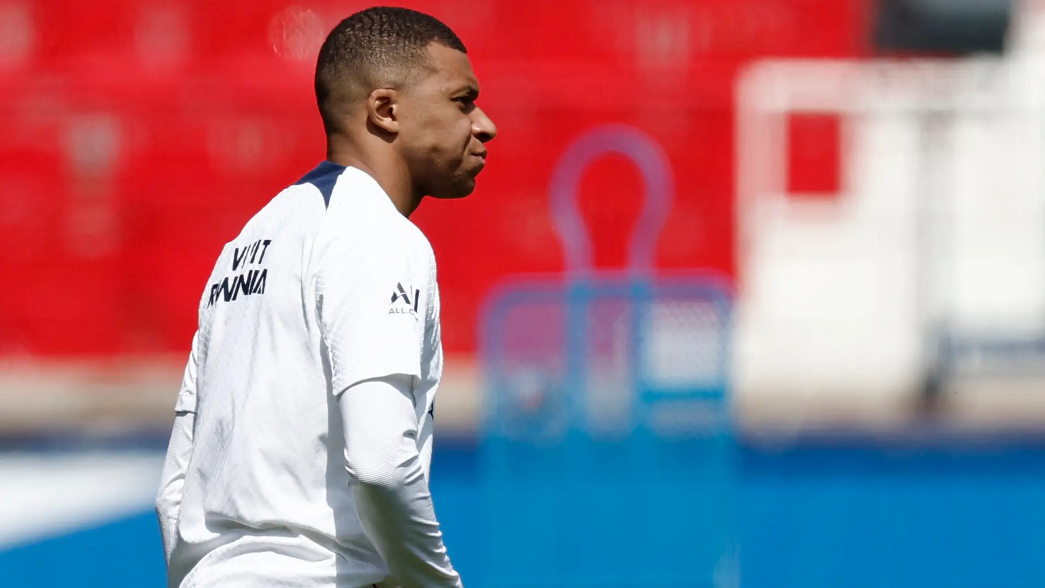 Kylian Mbappé, en un entrenamiento del PSG Kylian Mbappé, en un entrenamiento del PSG