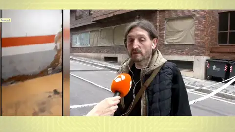 Edificio inundado. Edificio inundado.