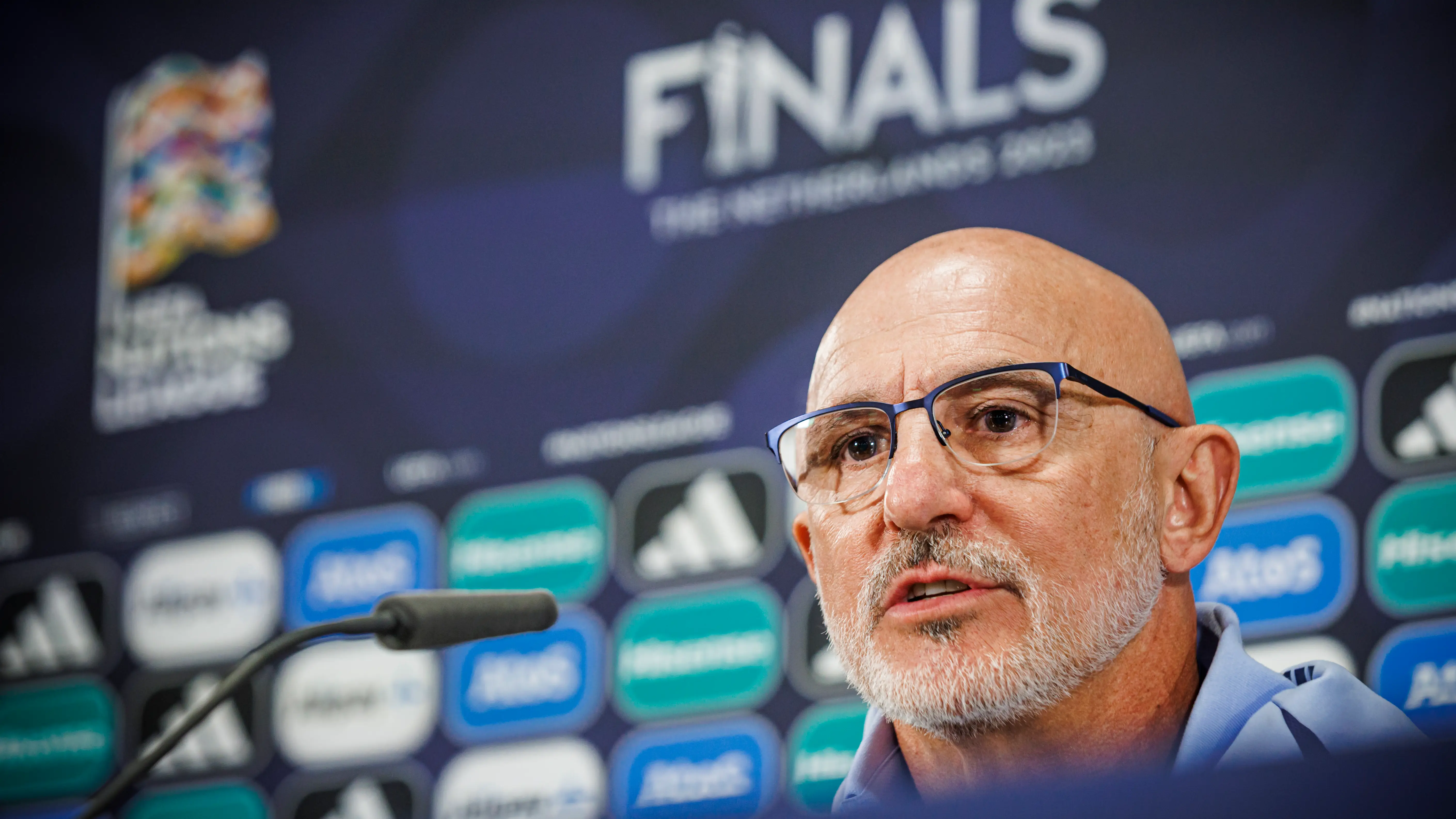 Luis de la Fuente, en la rueda de prensa previa a la semifinal ante Italia