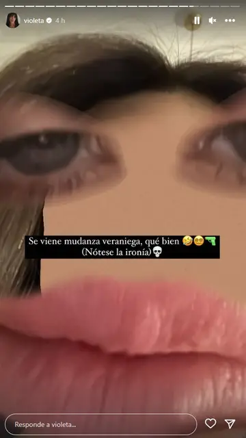 Violeta Mangriñán bromea con su mudanza veraniega Violeta Mangriñán bromea con su mudanza veraniega