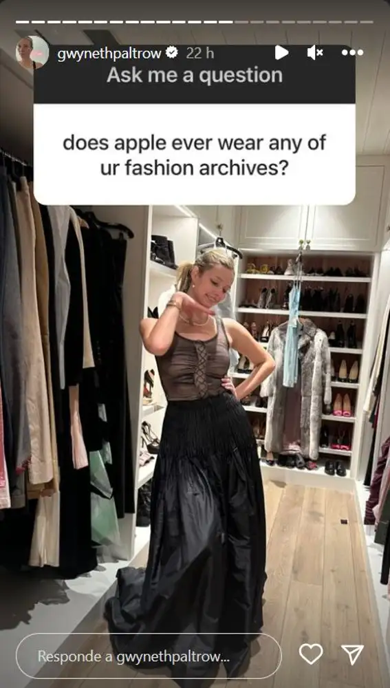 Apple Martin, la hija de Gwyneth Paltrow, vistiendo el odiado vestido gótico