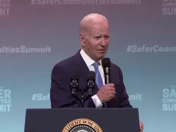El presidente de Estados Unidos, Joe Biden, durante su discurso
