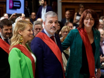 Jaume Collboni a su llegada al pleno de constitución del Ayuntamiento de Barcelona 