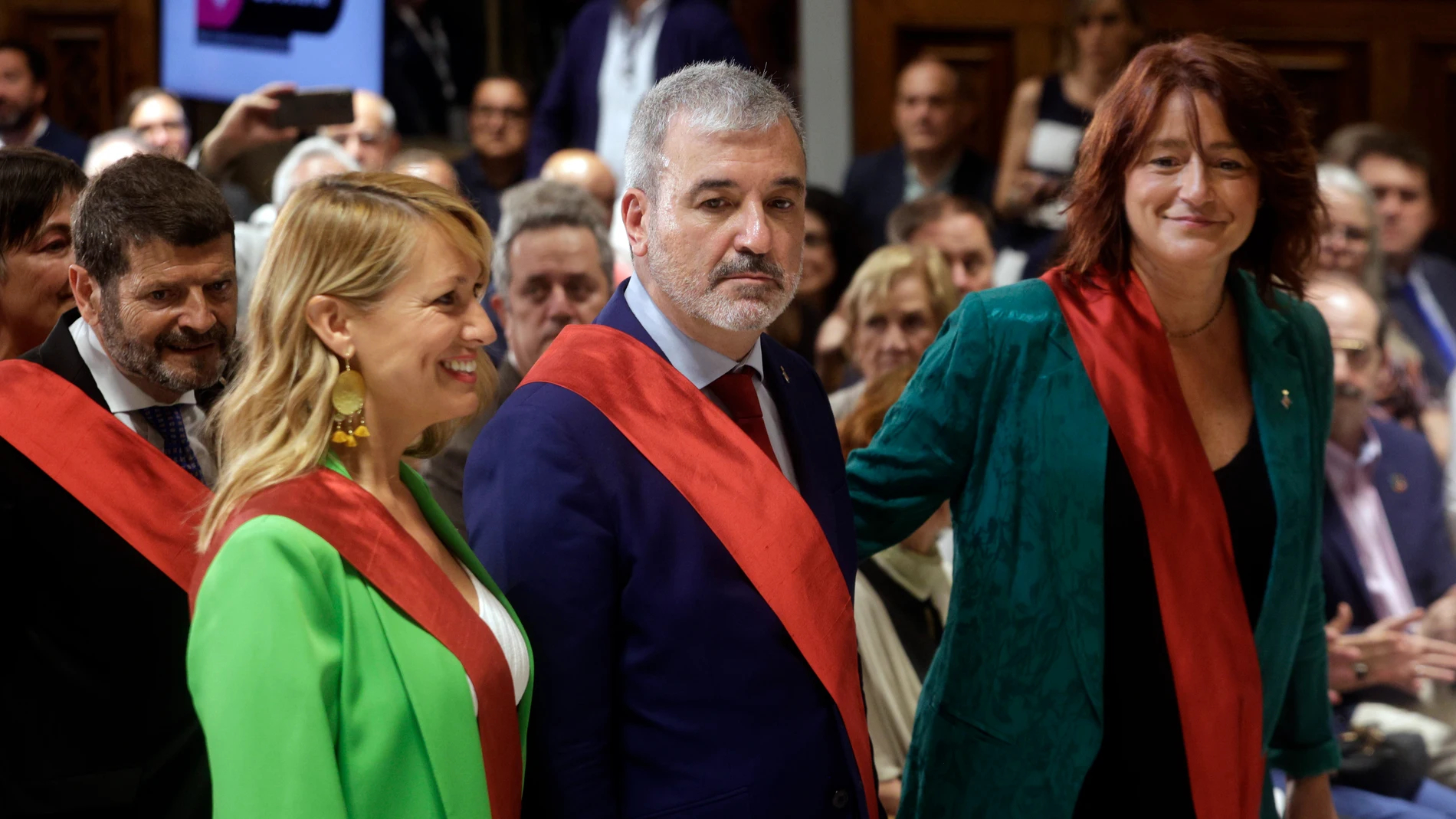 Jaume Collboni a su llegada al pleno de constitución del Ayuntamiento de Barcelona 