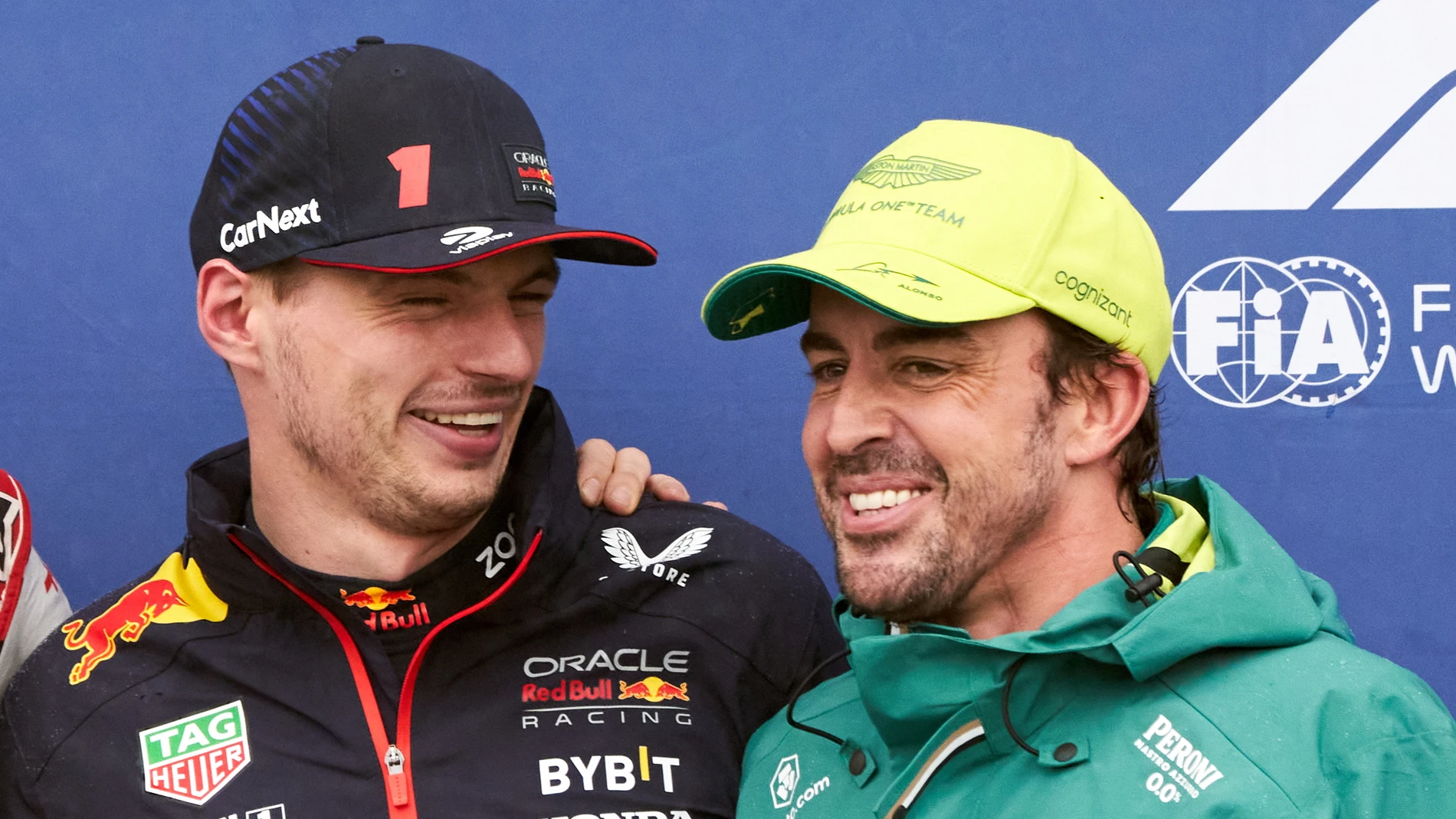 Max Verstappen y Fernando Alonso tras la qualy del GP de Canadá Max Verstappen y Fernando Alonso tras la qualy del GP de Canadá