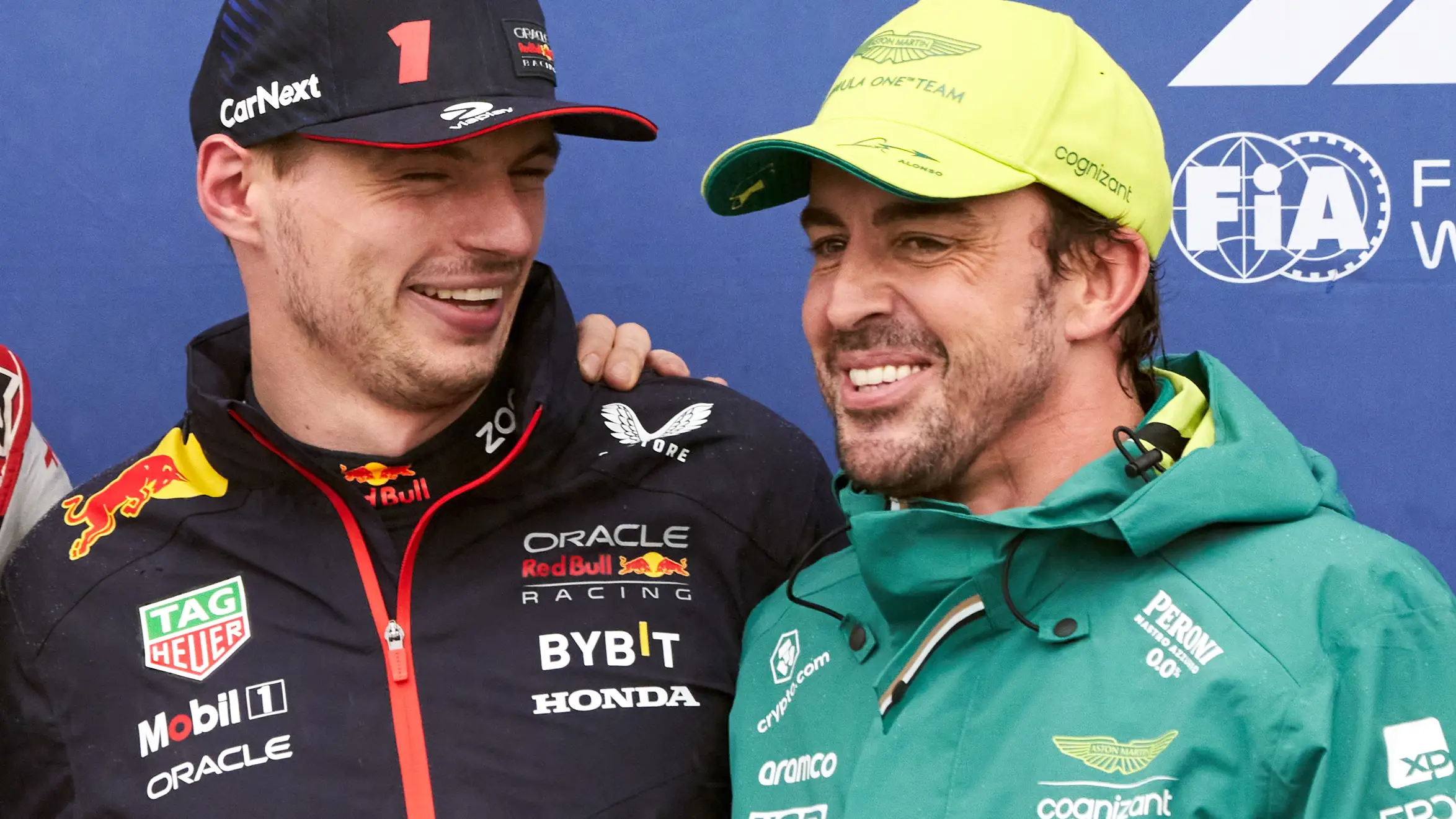 Max Verstappen y Fernando Alonso tras la qualy del GP de Canadá Max Verstappen y Fernando Alonso tras la qualy del GP de Canadá