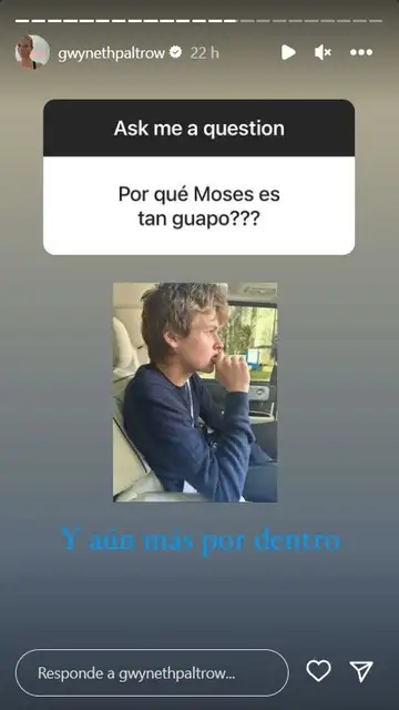 Gwyneth Paltrow contesta en español a esta pregunta sobre su hijo con Chris Martin Gwyneth Paltrow contesta en español a esta pregunta sobre su hijo con Chris Martin