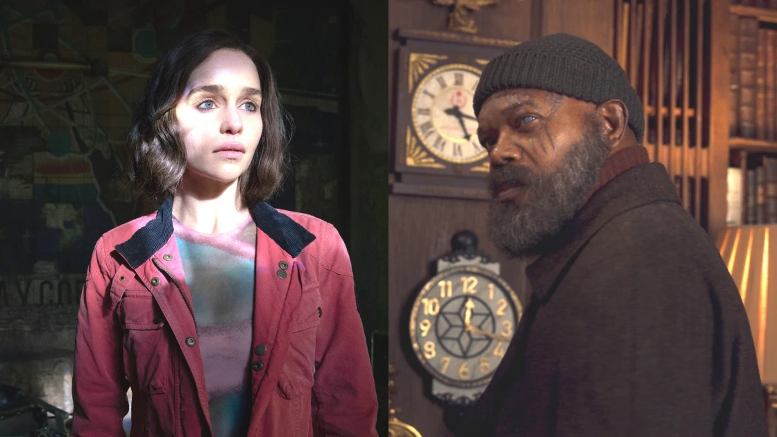 Emilia Clarke y Samuel L. Jackson en 'Invasión Secreta' Emilia Clarke y Samuel L. Jackson en 'Invasión Secreta'