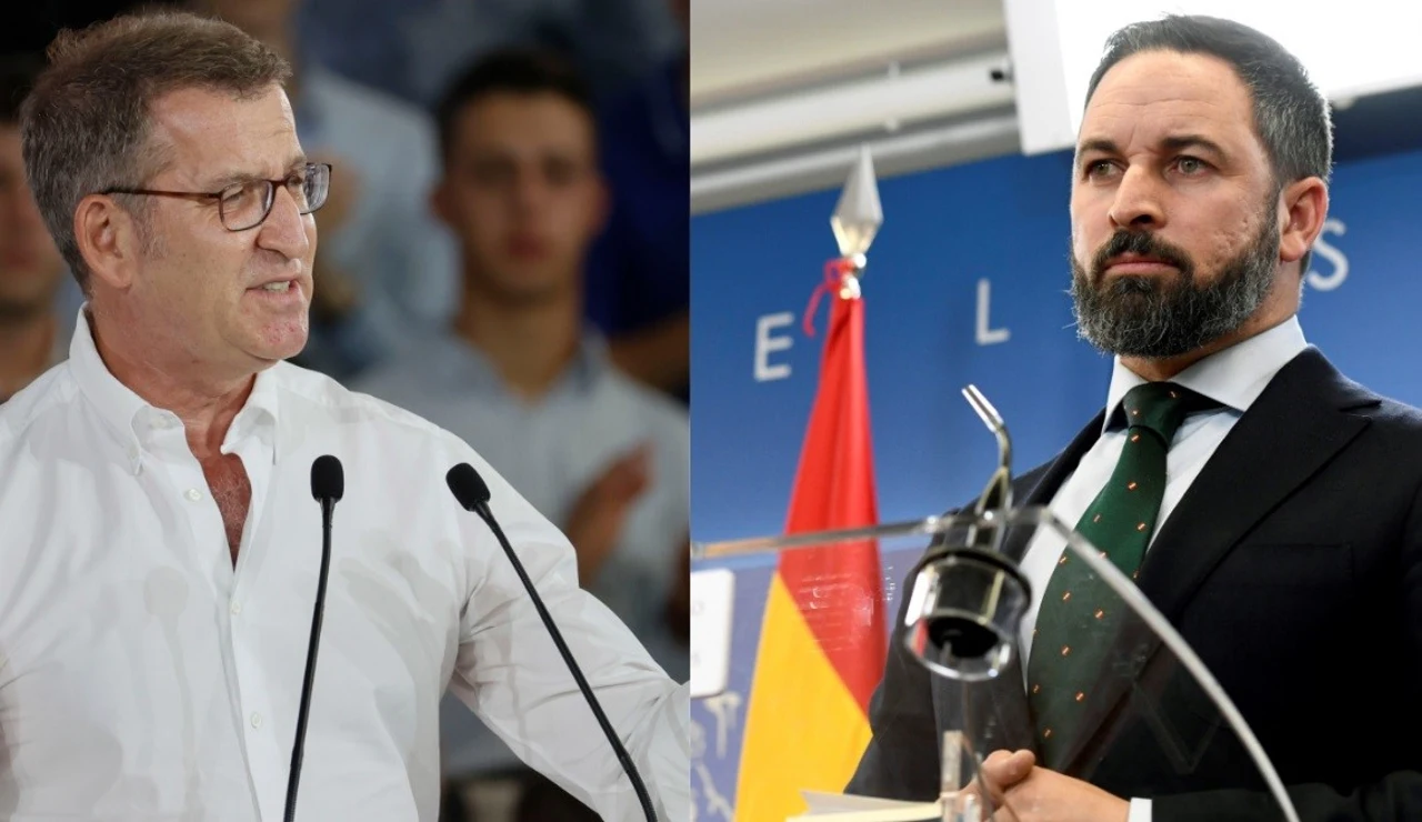 Alberto Núñez Feijóo y Santiago Abascal