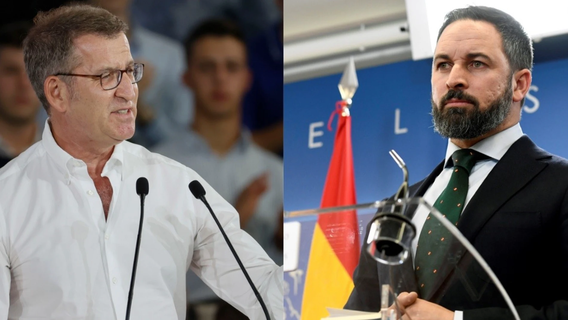 Alberto Núñez Feijóo y Santiago Abascal Alberto Núñez Feijóo y Santiago Abascal