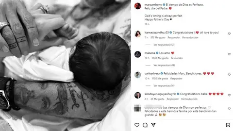 Marc Anthony y Nadia Ferreira comparten la primera imagen de su bebé Marc Anthony y Nadia Ferreira comparten la primera imagen de su bebé