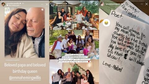 Demi Moore y Scout Willis felicitan a la mujer de Bruce Willis, Emma Heming, por su cumpleaños
