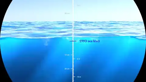 La animación de la Nasa que muestra el aumento del nivel del mar por el cambio climático