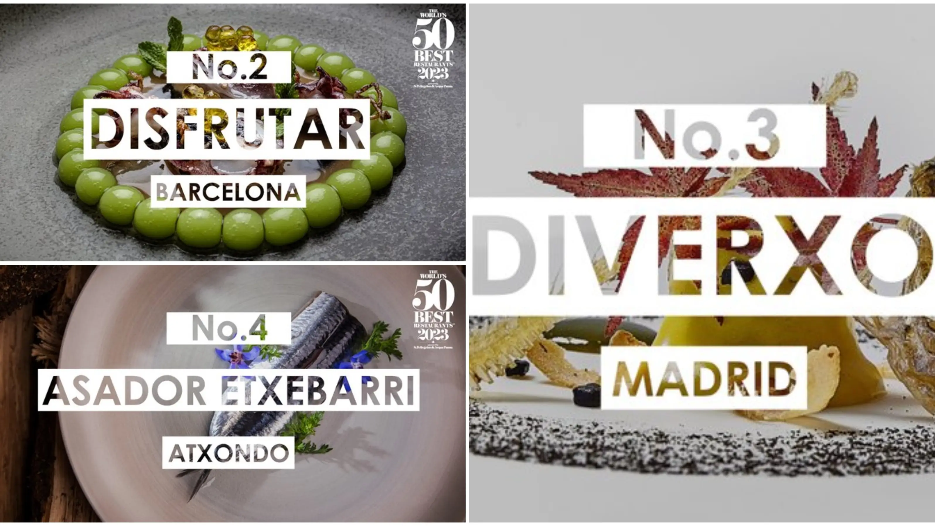 Los tres mejores restaurantes espa&ntilde;oles