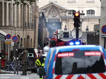 Escena de la explosión en París Escena de la explosión en París