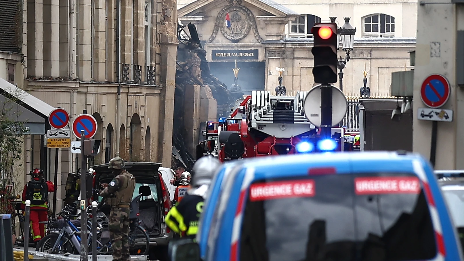 Escena de la explosi&oacute;n en Par&iacute;s