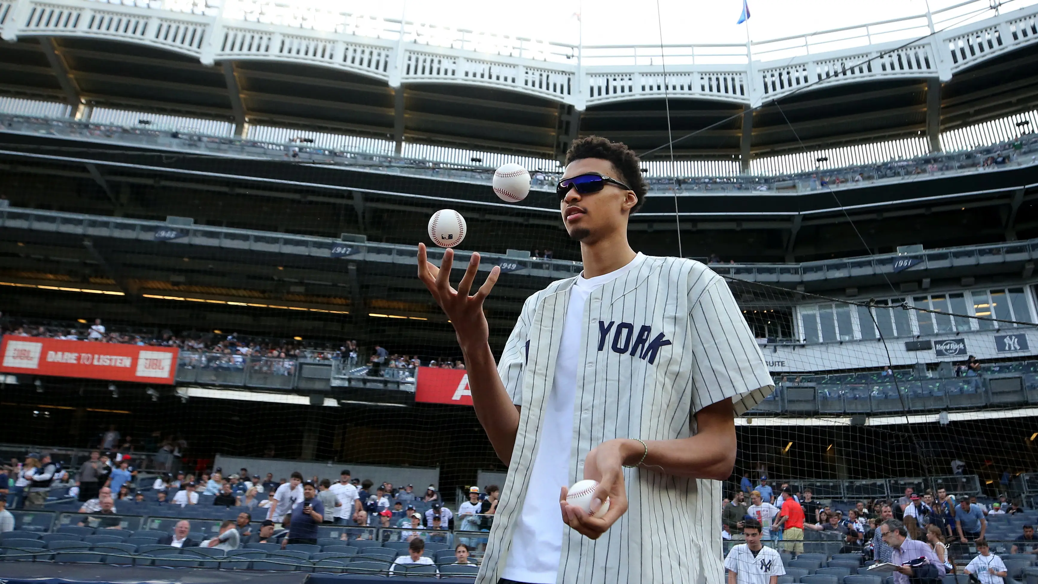 Victor Wembanyama, en el Yankee Stadium de Nueva York