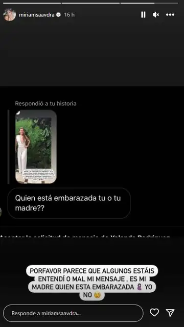Miriam Saavedra aclara que no está embarazada Miriam Saavedra aclara que no está embarazada