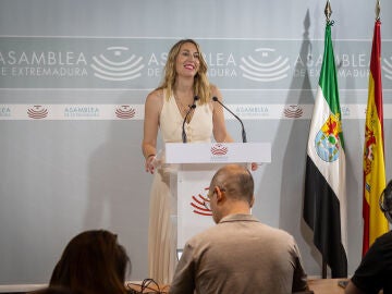 La líder del PP extremeño, María Guardiola la semana pasada