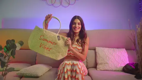 SHEIN VCAY Bolsa de mimbre de gran capacidad SHEIN VCAY Bolsa de mimbre de gran capacidad
