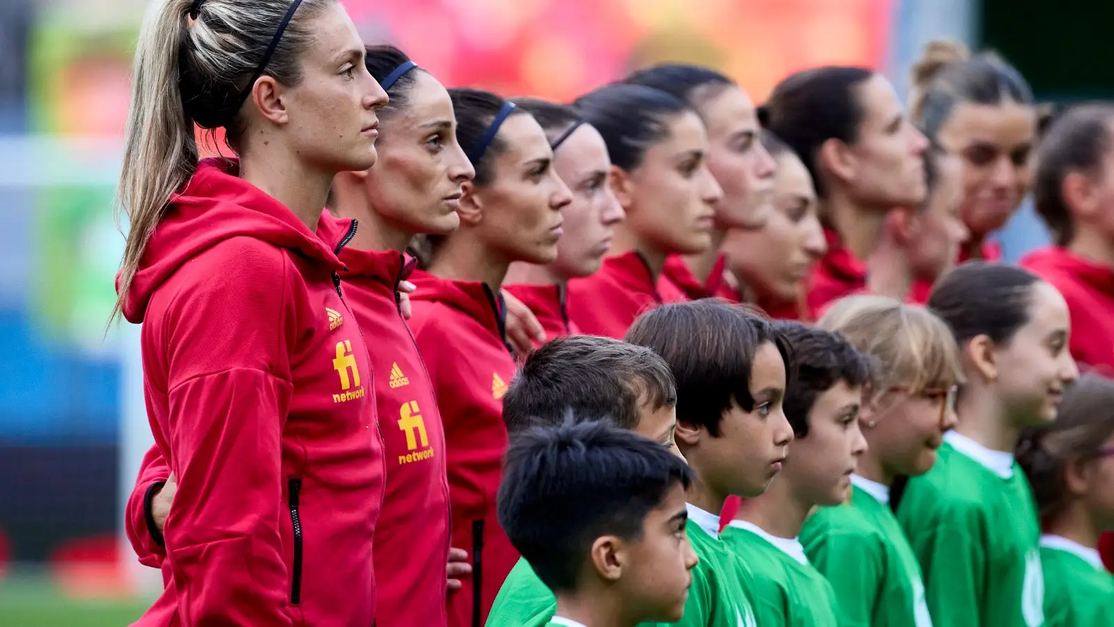 Jugadoras de la Selecci&oacute;n Espa&ntilde;ola de F&uacute;tbol