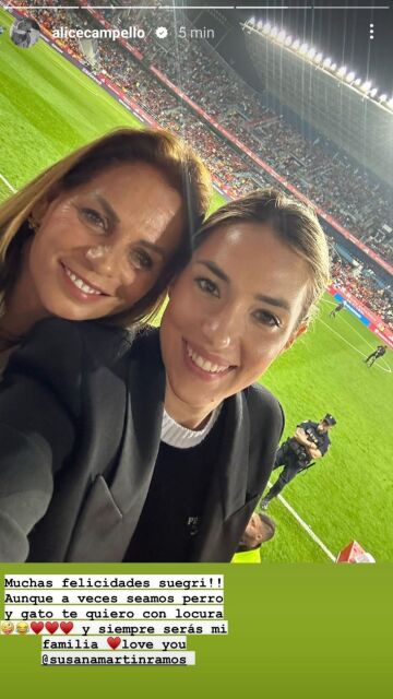 La felicitación de Alice Campello a su suegra por su cumpleaños