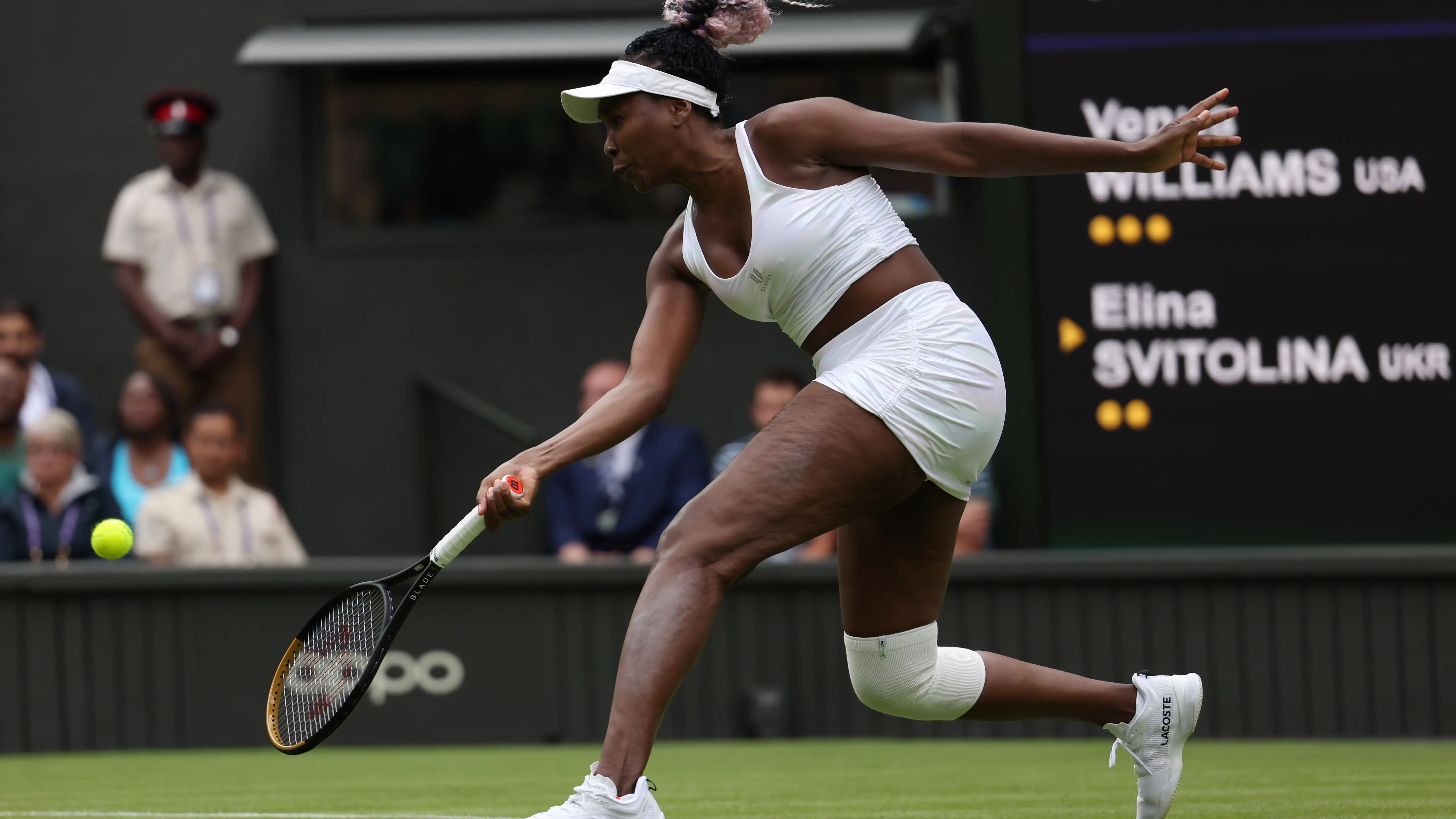 Venus Williams en su partido de primera ronda en Wimbledon Venus Williams en su partido de primera ronda en Wimbledon