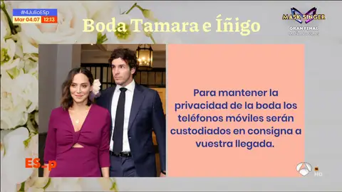 Prohibidos los móviles en la boda de Tamara Prohibidos los móviles en la boda de Tamara