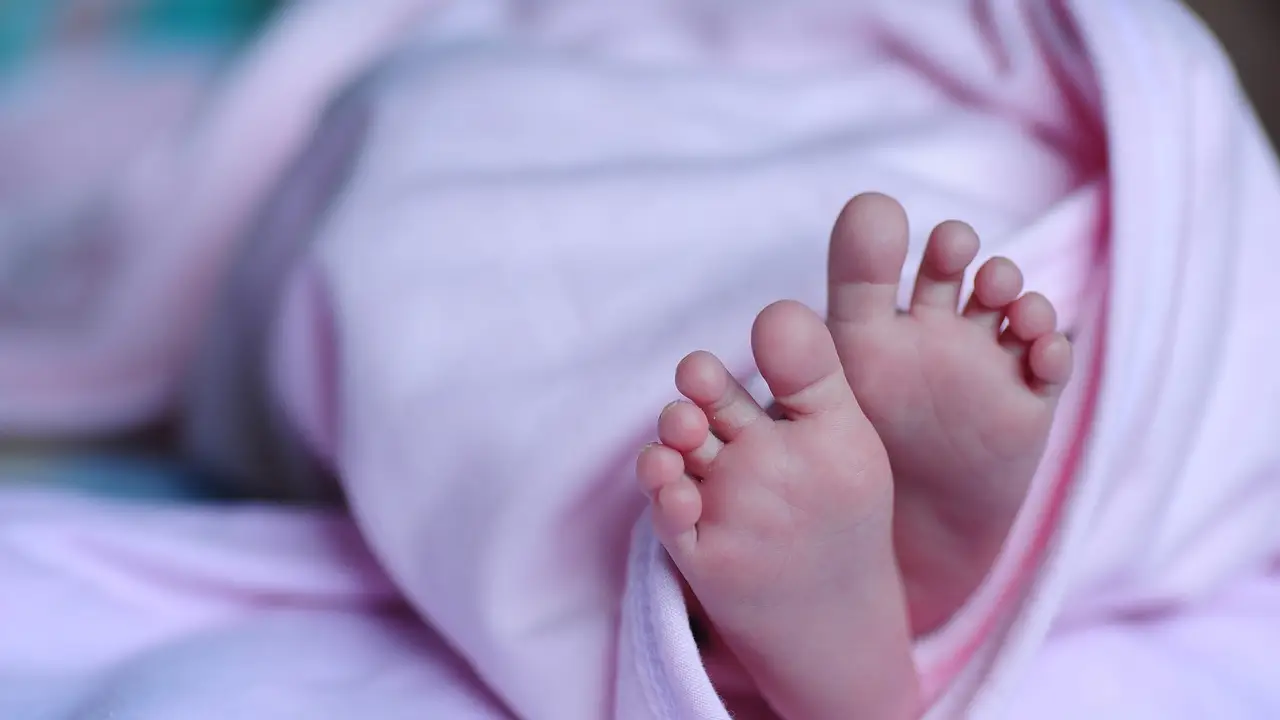 Imagen de los pies de una bebé Imagen de los pies de una bebé