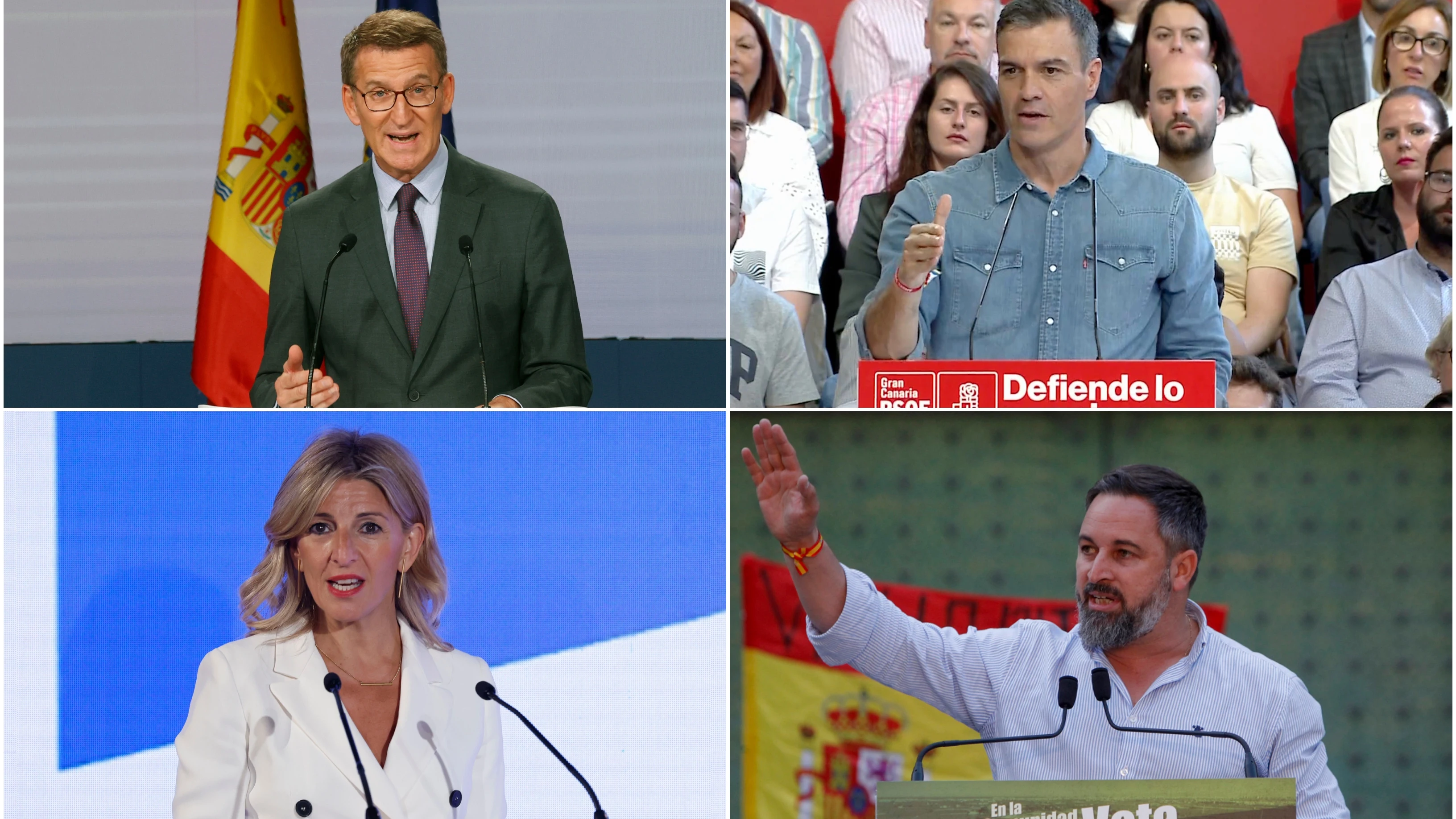 Imagen de los principales candidatos a las elecciones generales Imagen de los principales candidatos a las elecciones generales