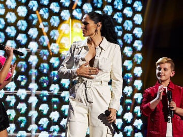 Rosa López canta junto a Lucía Baizán y Adrián en la Gran Final de ‘La Voz Kids’