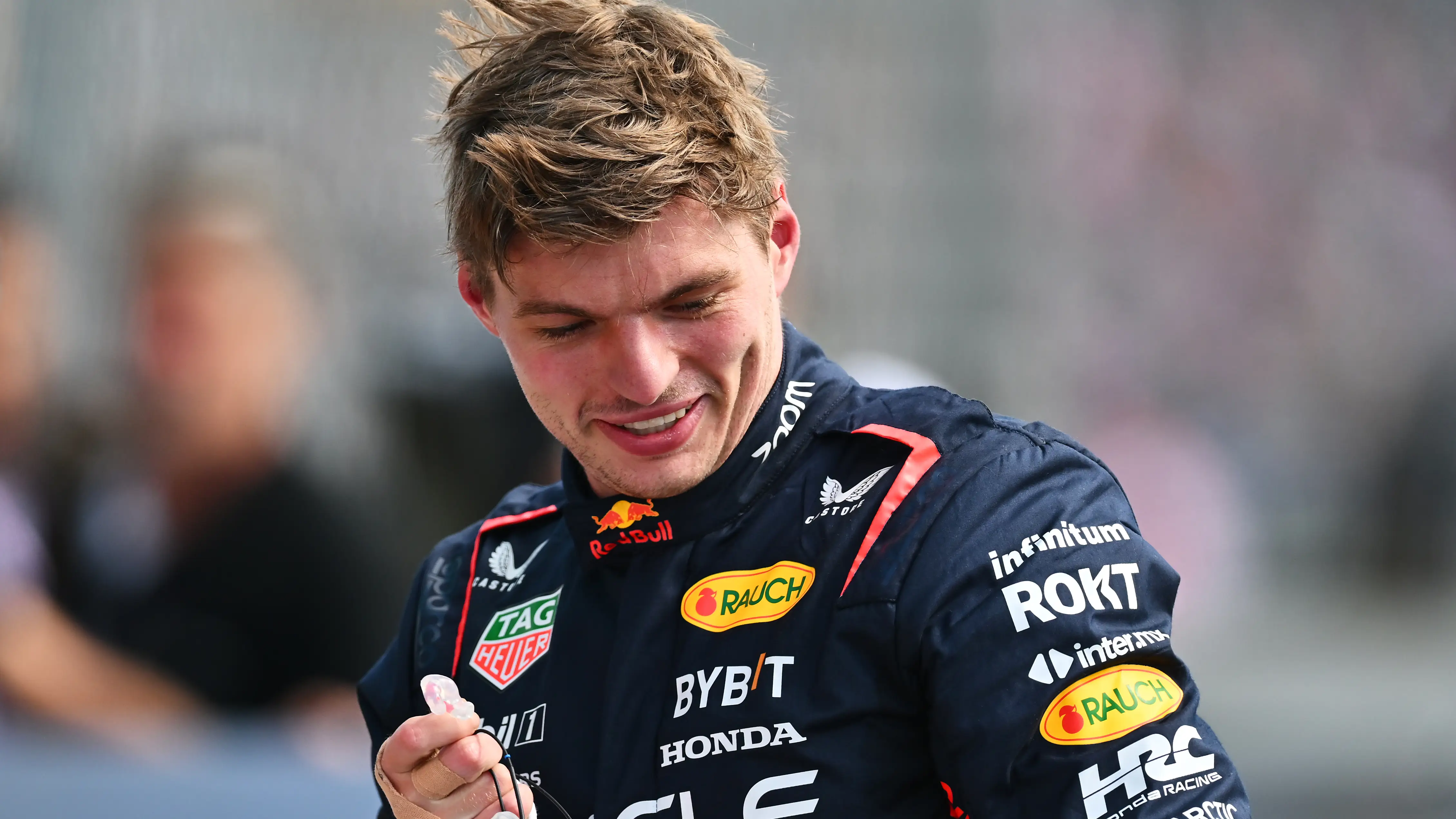 Verstappen tras conseguir la pole en Silverstone