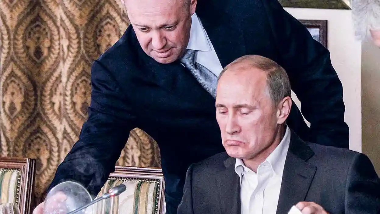 Putin recibió a Prigozhin días después de la rebelión del grupo Wagner Imagen de archivo de Putin con Prigozhin.