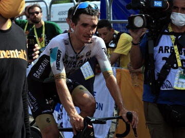 El ciclista español Pello Bilbao, del equipo Bahrain-Victorious