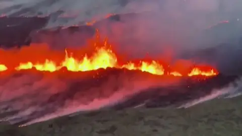 Imágenes del volcán en erupción en Islandia Imágenes del volcán en erupción en Islandia